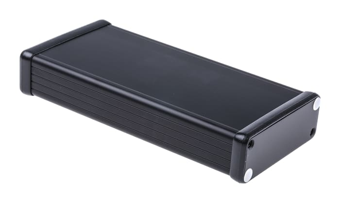 Hammond 1455 Series Black Aluminium Enclosure, IP54, Black Lid, 160 x 78 x 27mm