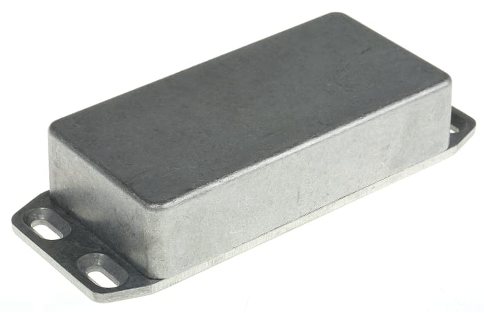 Hammond 1590 Series Natural Die Cast Aluminium Enclosure, IP54, Flanged, Natural Lid, 100 x 50 x 25mm