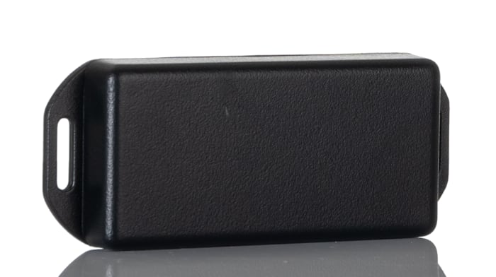 Hammond 1551 Series Black ABS Enclosure, IP54, Flanged, Black Lid, 80 x 40 x 15mm