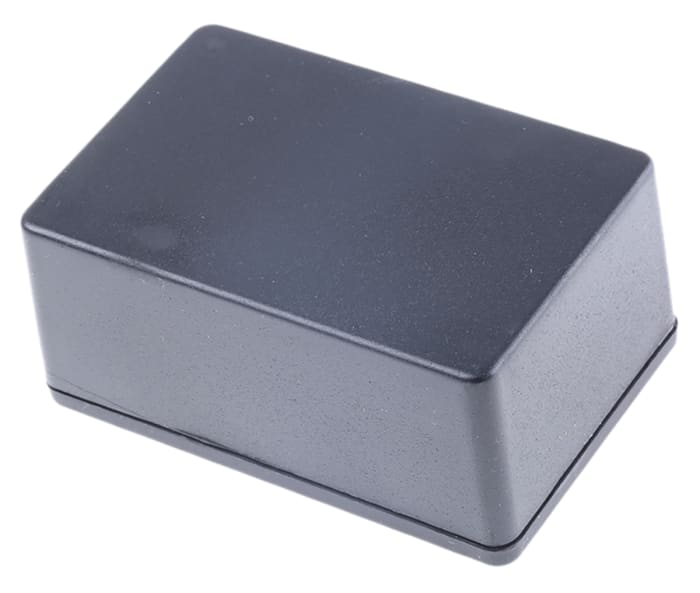 Hammond 1591 Series Black Flame Retardant ABS Enclosure, IP54, Black Lid, 87 x 57 x 36mm