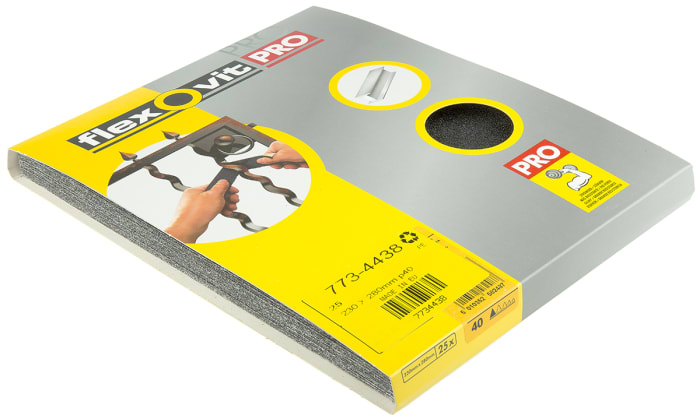 Flexovit Flexovit Pro Emery Sheets P40 Grit Coarse Sanding Sheet, 280mm x 230mm