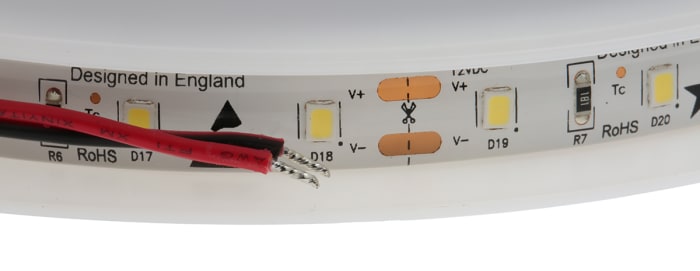PowerLED 12V dc White LED Strip Light, 6000K Colour Temp, 5m Length