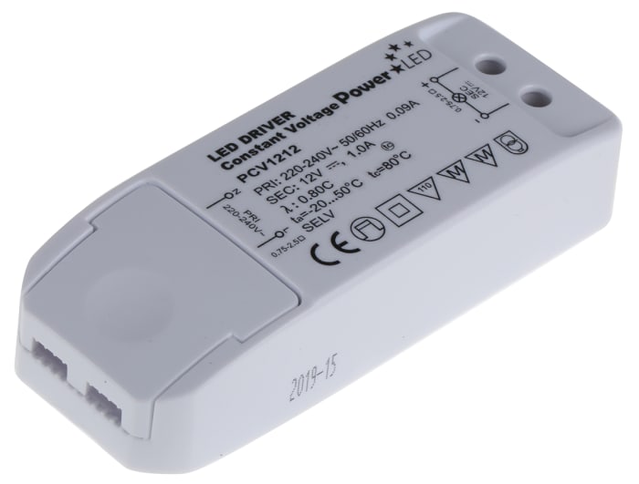 PowerLED LED Driver, 12V Output, 12W Output, 0 → 1A Output, Constant Voltage