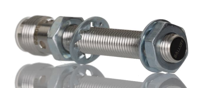 BALLUFF Inductive Threaded Barrel Proximity Sensor, M8, 2 mm Detection, PNP NO, 12 → 30 V dc