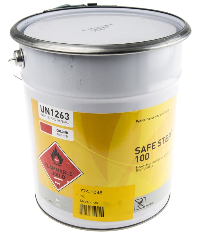 Rocol Red Anti-Slip Flooring Epoxy Coating, Solid Finish