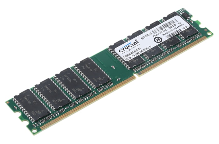 Crucial 1 GB DDR Desktop RAM, 400MHz, DIMM, 2.6V