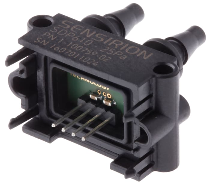 Sensirion SDP600 Series Pressure Sensor, -25Pa Min, 25Pa Max, I2C Output, Differential Reading