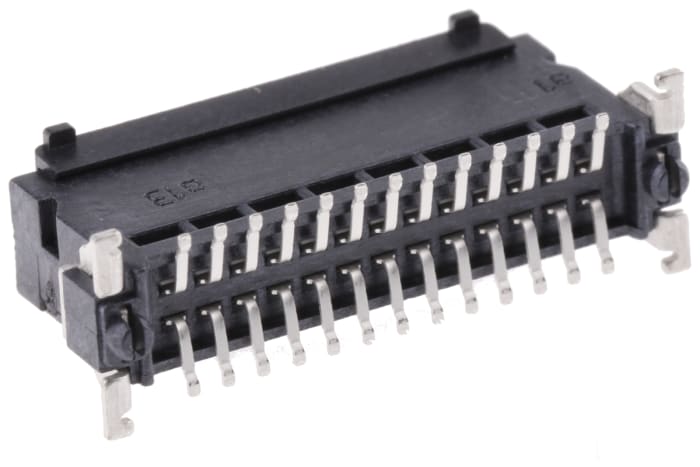 ERNI SMC Series Straight Surface Mount PCB Header, 26 Contact(s), 1.27mm Pitch, 2 Row(s), Shrouded