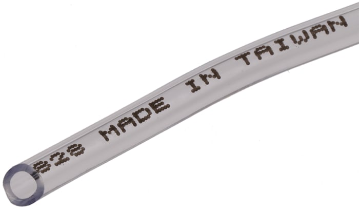 RS PRO Compressed Air Pipe Clear Polyurethane 4mm x 30m US98A Series