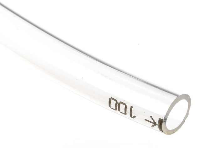 RS PRO Compressed Air Pipe Clear Polyurethane 10mm x 30m US98A Series