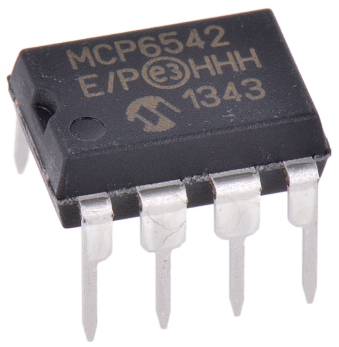 Microchip 2-Channel Comparator Push Pull O/P, 4 μs 5.5 V 1.6 V 8-Pin PDIP