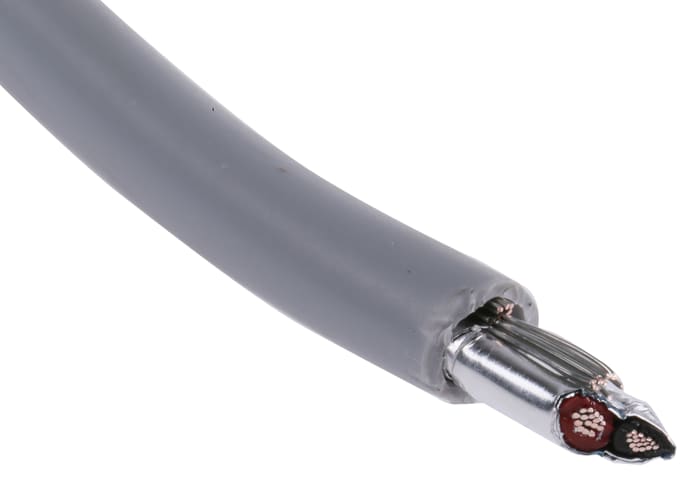 RS PRO Multipair Industrial Cable, 1 Pairs, Screened, 18 AWG, 100m, Aluminium Foil-PET Tape Shield, MPOS Cable Cable