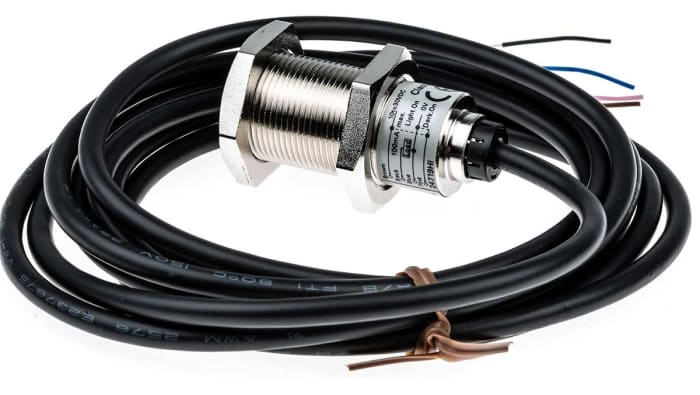 Omron Diffuse Photoelectric Sensor, Barrel Sensor, 300 mm Detection Range