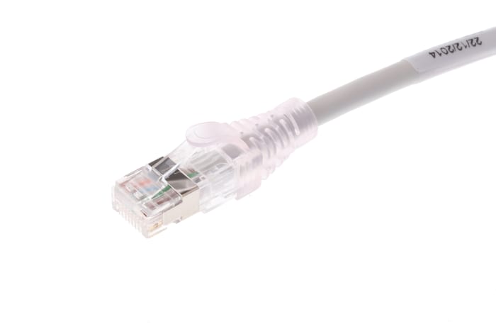 Molex Premise Networks, 1m Cat6a, Grey RJ45 to Male RJ45 Male, STP Shielded, Terminated LSZH Sheath