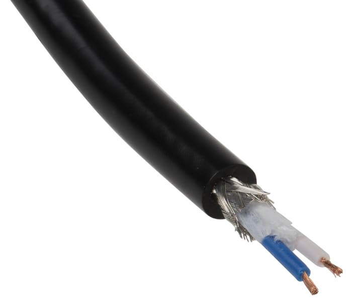 RS PRO Data Cable, 1 Pairs, 23 AWG, 100m, Screened Shield