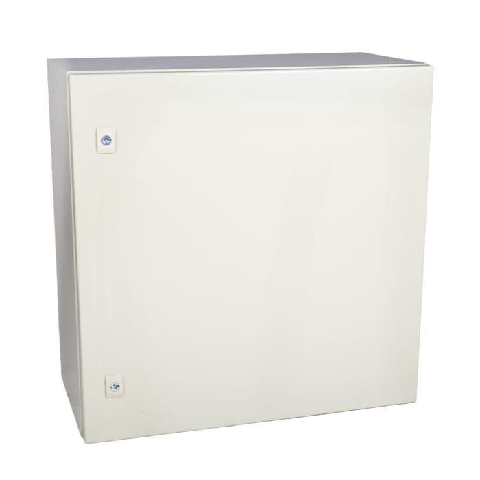 Caja de pared RS PRO de Acero RAL 7032, con placa de montaje, 600 x 600 x 300mm, IP66