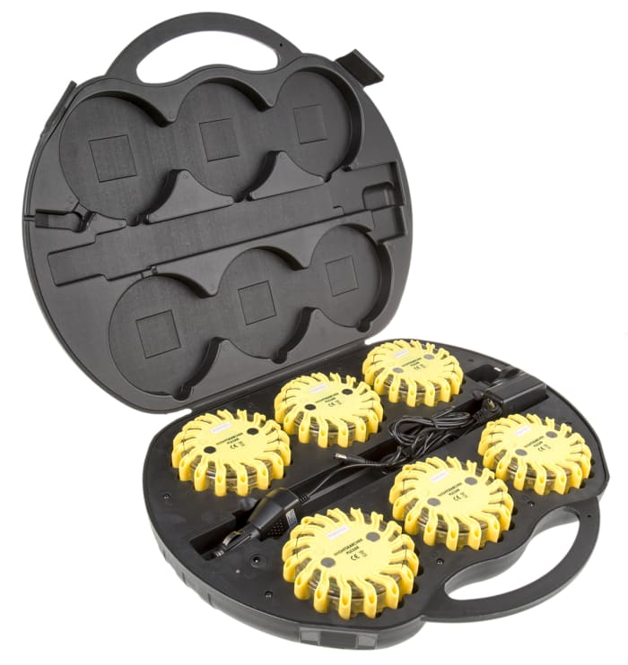 Nightsearcher Pulsar Series Yellow Multiple Effect Beacon, 3.7 V, Base Mount, LED Bulb