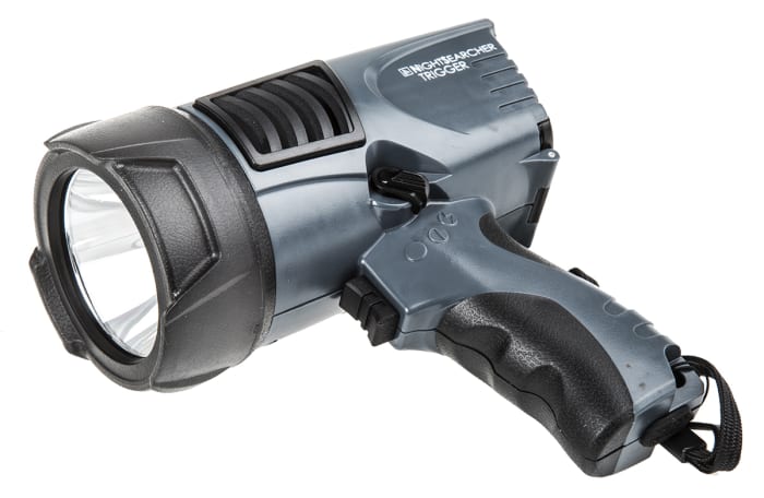 Nightsearcher TRIGGER Rechargeable, LED Handlamp Water Resistant, 400 m Beam, Focusing, with batteries