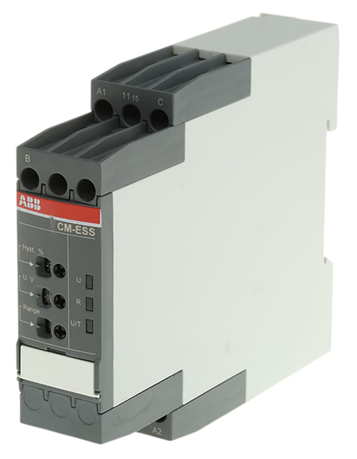 ABB Voltage Monitoring Relay, 1 Phase, SPDT, 3→30 V, 6→60 V, 30→300 V, 60→600 V, DIN Rail