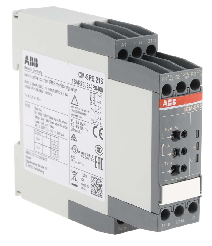 1SVR730840R0400 CMSRS.21S ABB ABB Current Monitoring Relay With DPDT