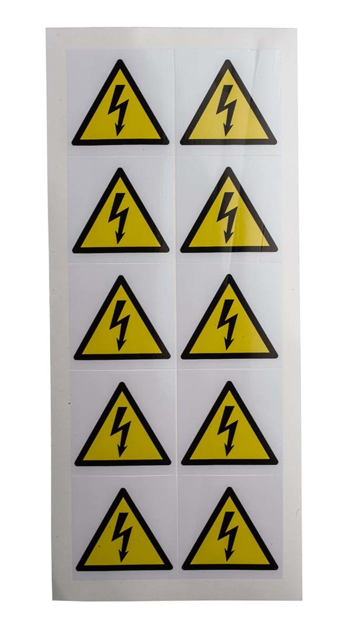 Étiquette de sécurité Noir/Blanc/Jaune, ""