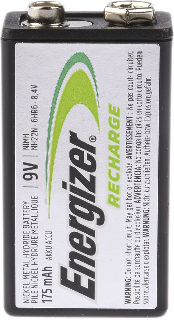 Energizer Pile 9V 175mAh Ni-Mh Rechargeable - Batterie 9 volts // Blister  1x unité à prix pas cher