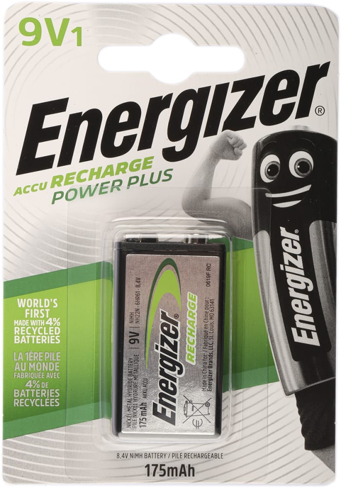  Energizer 9V Batteries, Pre-Charged 9 Volt