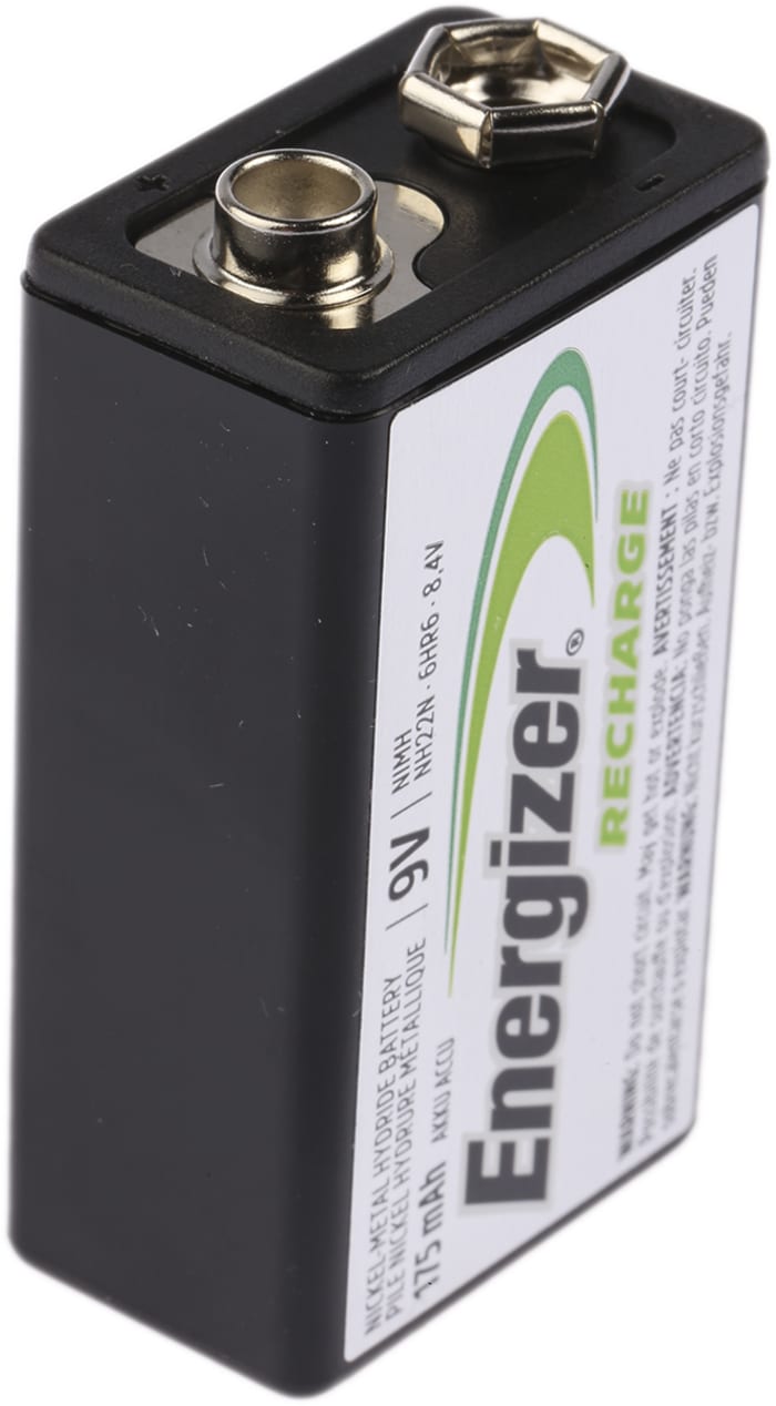 Pile rechargeable 9V 175mA HR22 ENERGIZER POWER PLUS - RSN138771