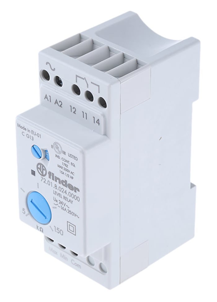 72.01.8.024.0000 Finder | Finder Level Monitoring Relay, 1 Phase, SPDT ...