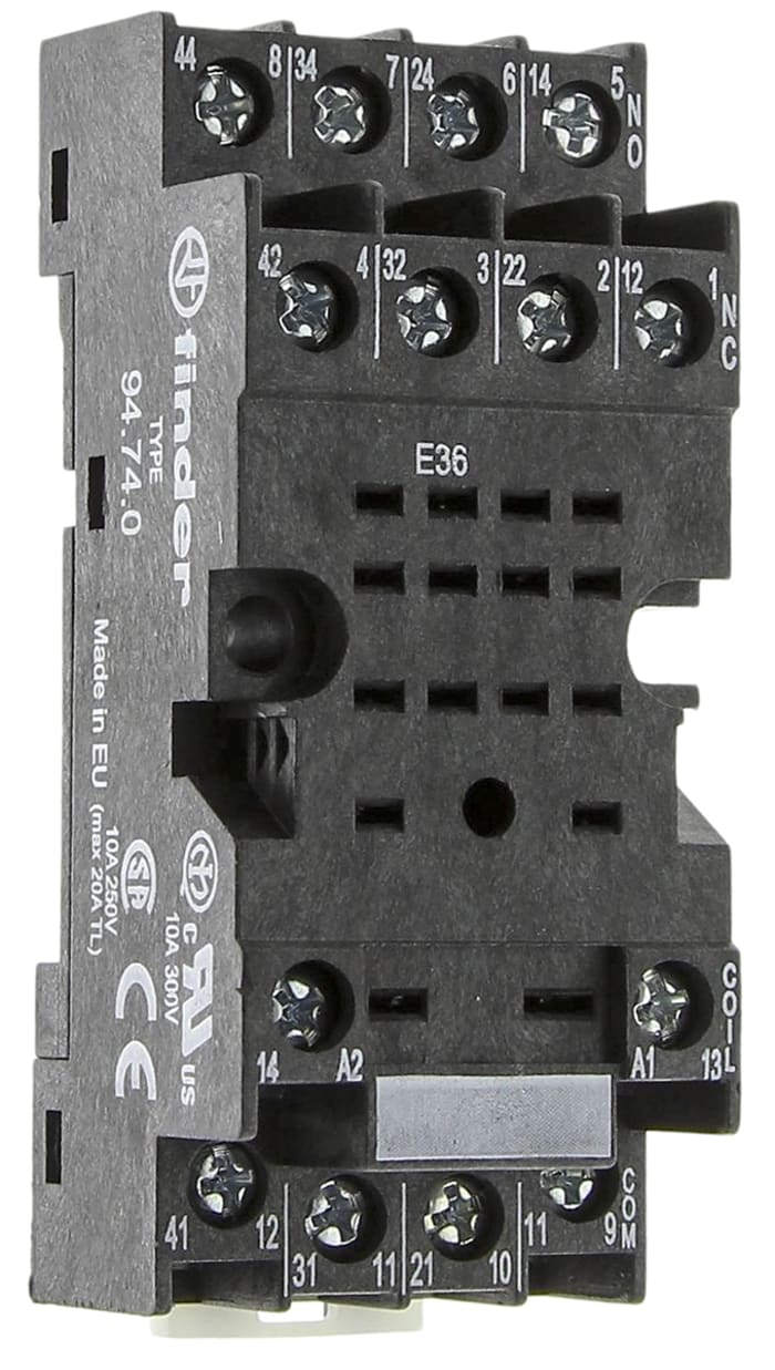 Finder 94 Relay Socket for use with Various Series