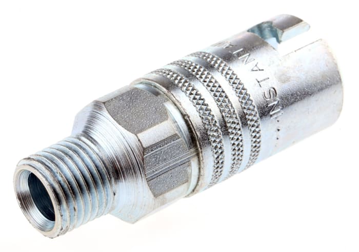 RS PRO Steel Male Pneumatic Quick Connect Coupling, G 1/4 Male Threaded