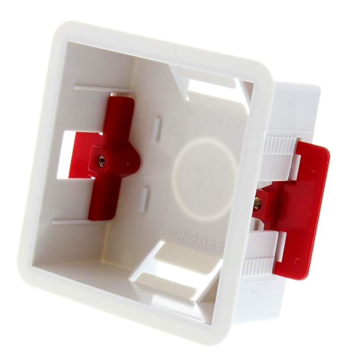 Dry Lining Boxes Deta Beyaz Alçıpan Kasa 35mm Parlaklık BS Standardı 86mm IP00 ABS Kuru Kaplamaya Özel 1 Bölmeli,