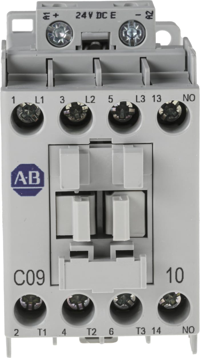Allen Bradley 100 Series 100C Contactor, 24 V dc Coil, 3-Pole, 9 A, 4 kW, 3NO, 690 V ac