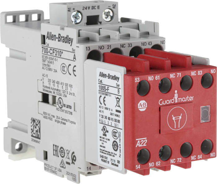 Stykač8 25 A690 V AC s 2NO + 2NC, 3NO + 1NC kontakty Bezpečnostní, řada: 700S-CF 5P
