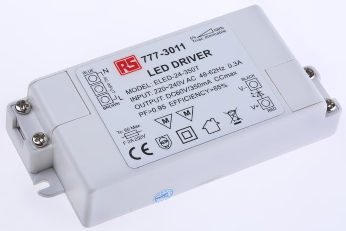 RS PRO, 36 → 60V Output, 24W Output, 350mA Output, Constant Current