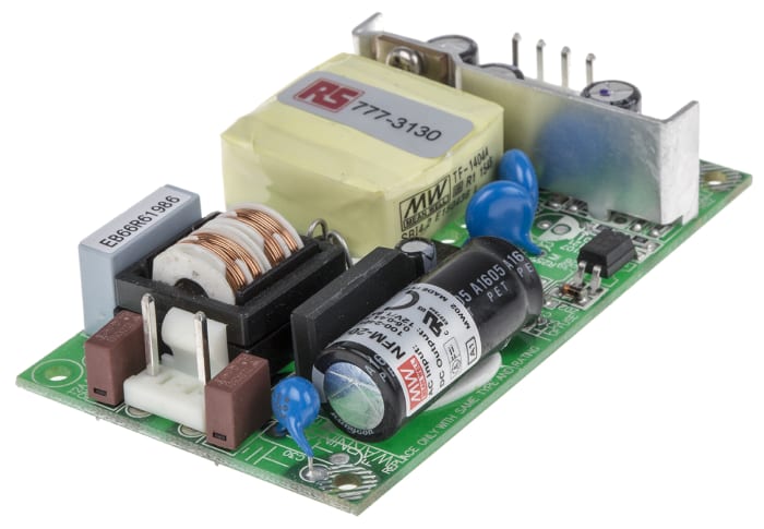 Fuente de alimentación de modo conmutado (SMPS) integrada Mean Well, 12V dc, 1.8A, 21.6W, 1 salida, para uso médico,