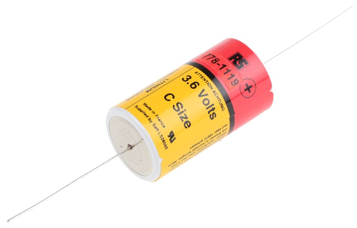 Pile C 3.6V Lithium Thionyle Chloride RS PRO, 7.7Ah