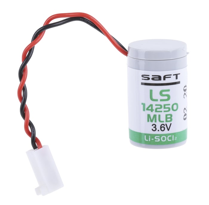 Saft Lithium Thionyl Chloride 3.6V, 1/2 AA Battery