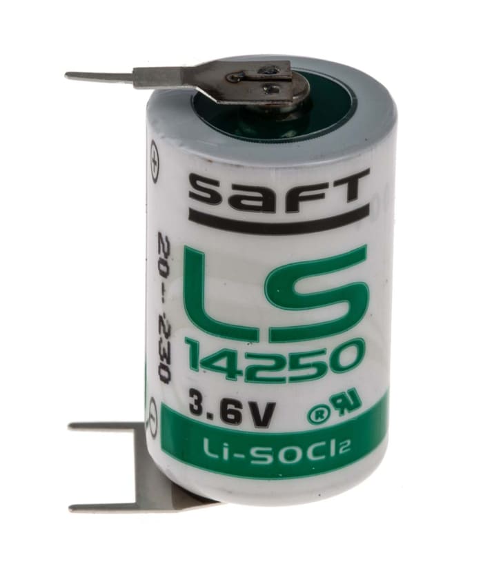 Pile 1/2 AA, 3.6V, Saft, Lithium Thionyle Chloride, 1.2Ah