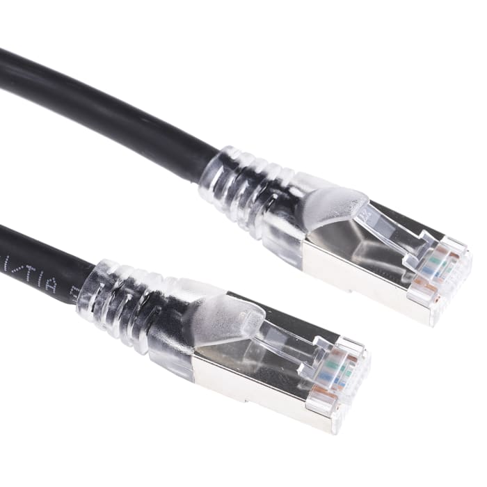 Câble Ethernet RS PRO catégorie 6a, S/FTP, Noir, Longueur 5m LSZH, avec connecteur