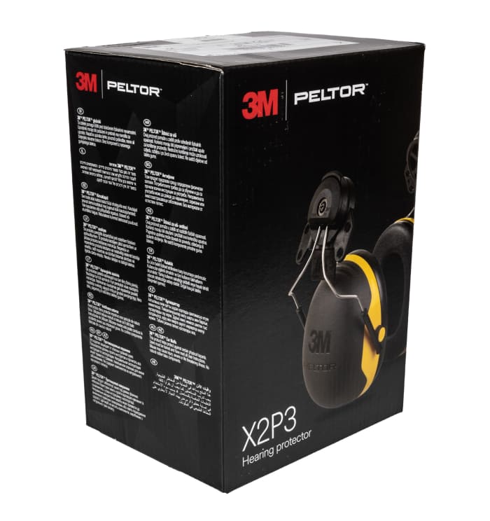 Casque anti-bruit 3M PELTOR série X2P3 Coquille 30dB Noir, Jaune