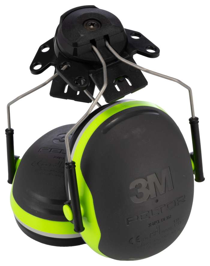 Protector auditivo Casco 3M PELTOR serie X4P3, atenuación SNR 32 dB Amarillo, Negro