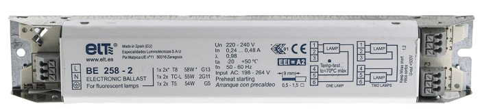 Předřadník osvětlovacích těles elektronický, 54 W, 55 W, 58 W pro zářivku, 220→ 240 V