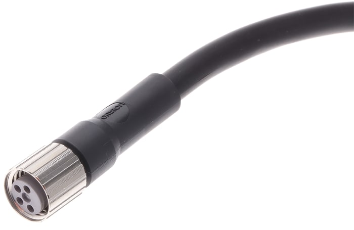 Omron Straight Female 4 way M8 to Unterminated Sensor Actuator Cable, 2m