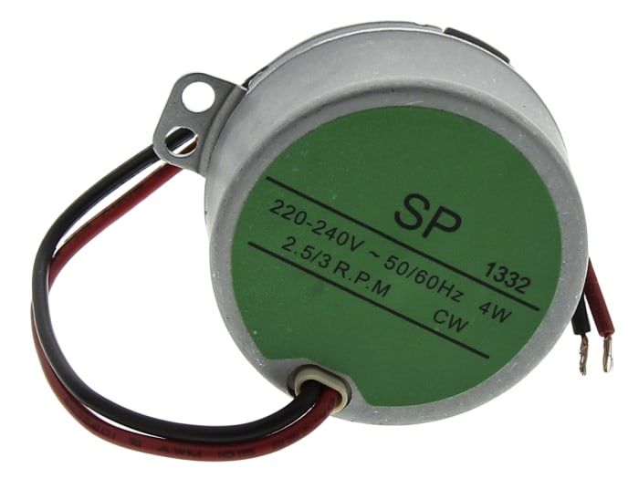 RS PRO SP Clockwise AC Geared Motor, 4 W, 1 Phase, 220V, 240 V, Panel Mounting