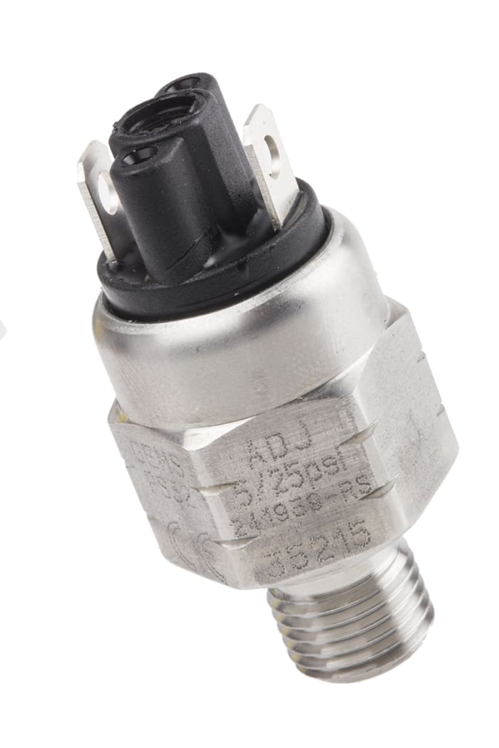 Gems Sensors Air Pressure Switch, SPST-NC 5 → 25psi, 42 V dc, BSP 1/4 process connection
