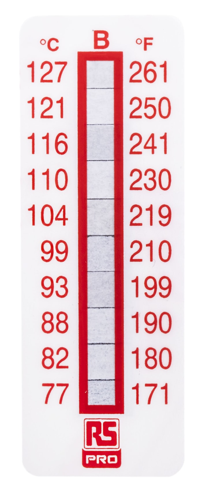Étiquette thermosensible RS PRO 77°C à 127°C 10 niveaux