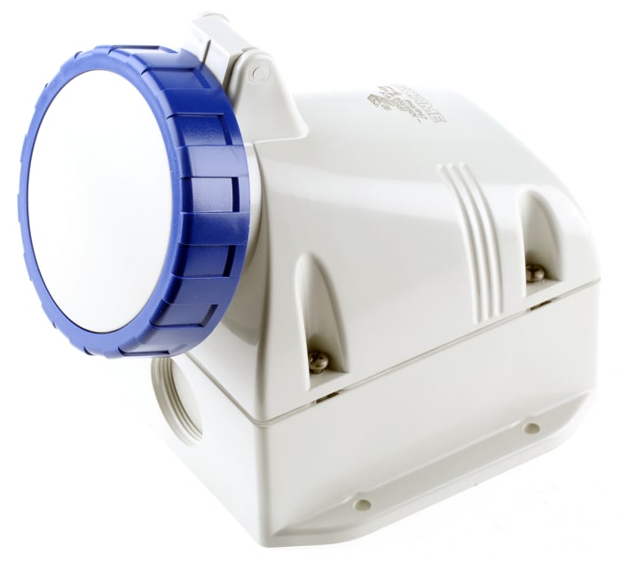 Scame IP66, IP67 Blue Wall Mount 2P + E Industrial Power Socket, Rated At 32A, 230 V