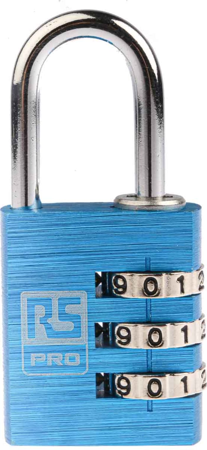Cadenas à combinaison RS PRO en Aluminium, anse Ø 5mm