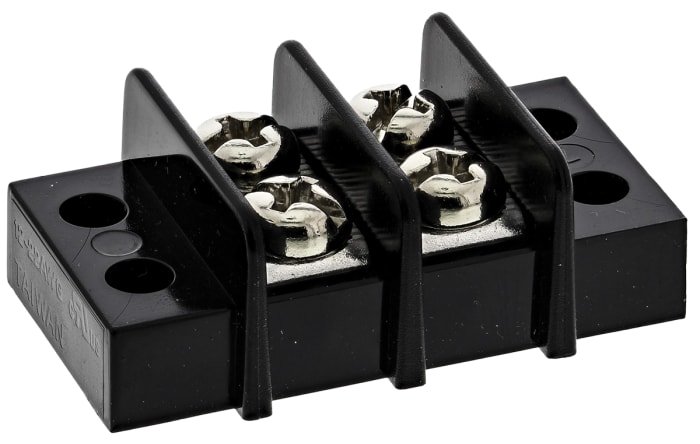 TE Connectivity Barrier Strip, 2 Contact, 9.53mm Pitch, 2 Row, 20A, 300 V